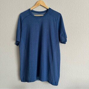 Lululemon Metal Vent Tech Short-Sleeve Shirt Men's Original Slim Fit Blue Sz XL